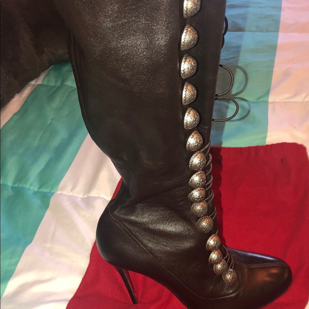 Christian Louboutin Brown Leather Boots